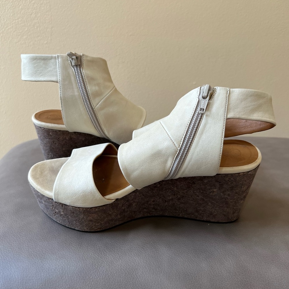 COCLICO Cork Platform Wedge Sandals SZ 39